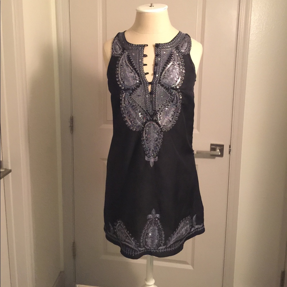 Free People Size 0 Black Mini Dress